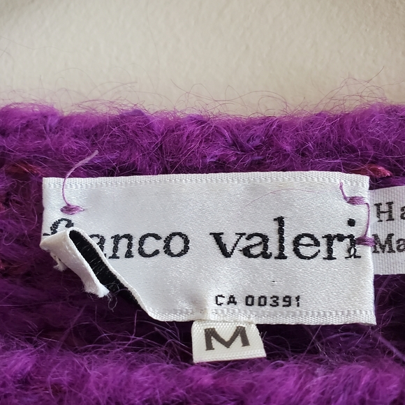 Vintage Franco Valeri Sweater purple colour mingle with accent magenta yarns - Picture 6 of 7